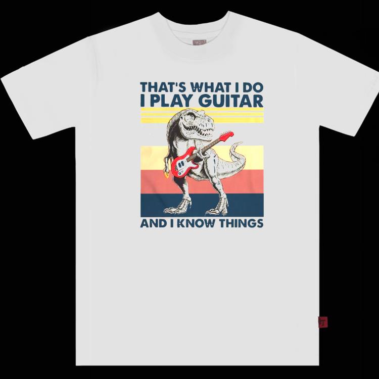 T Rex Playing Electric Guitar That's What I Do Shirt