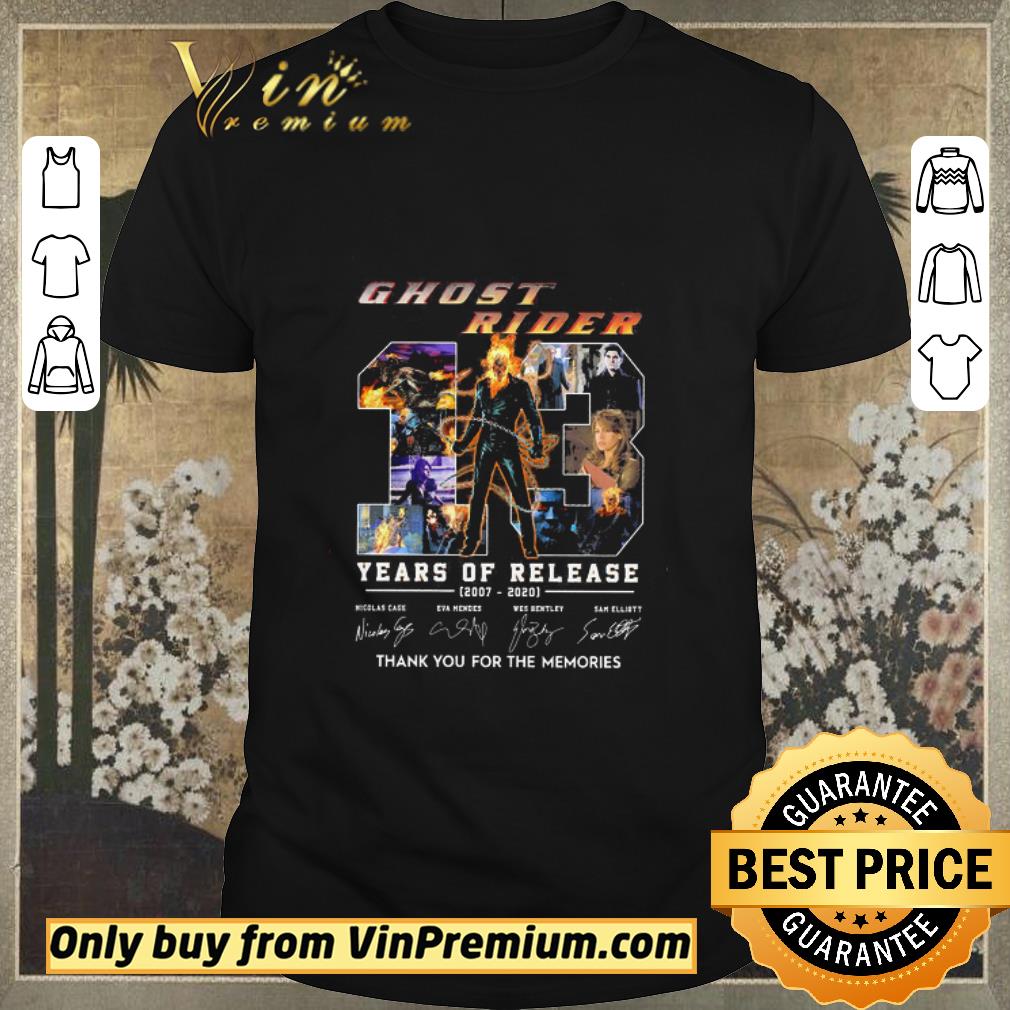 Top Ghost rider 13 years of release 2007 2020 thank you for the memories signatures shirt sweater