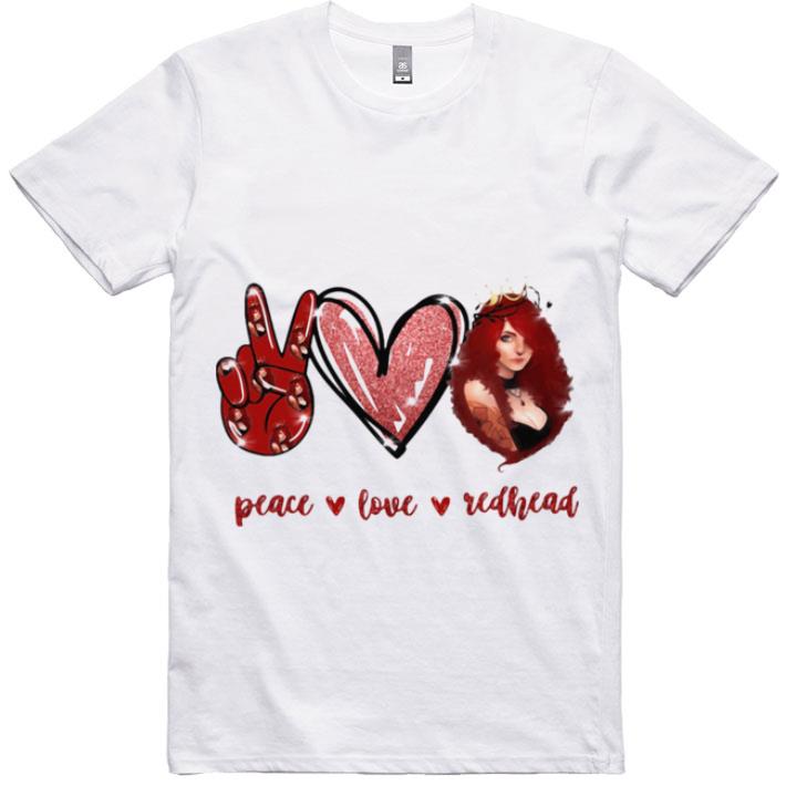 Awesome Peace Love Redhead Hair Girl shirt