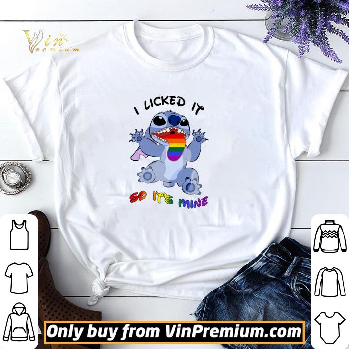 Lgbt Pride Stitch I Licked It So It's Mine shirt sweater