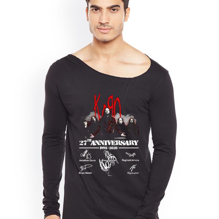 923ccb7e korn band 24th anniversary 1993 2002 signatures shirt 4 - Korn band 24th anniversary 1993 2002 signatures Shirt