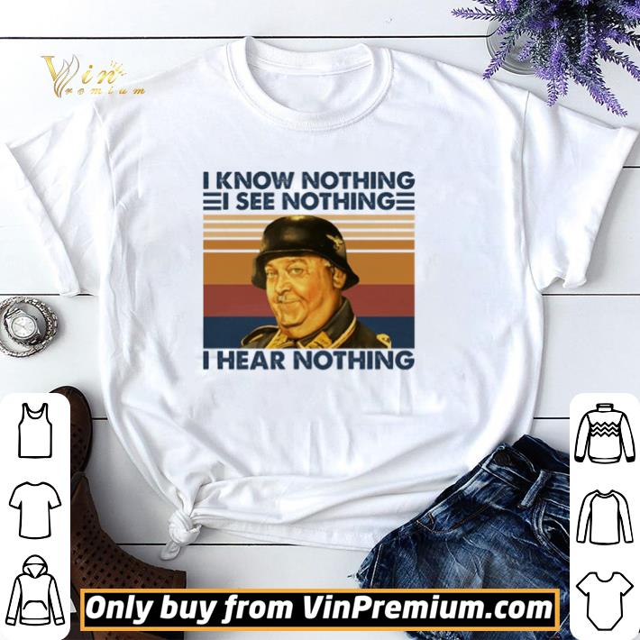 Awesome John Banner I know nothing I see nothing I hear nothing vintage shirt sweater