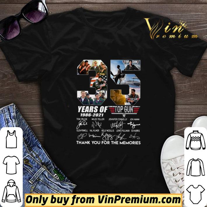 35 Years Of Top Gun 1986 2021 Thank You For The Memories Signatures shirt sweater