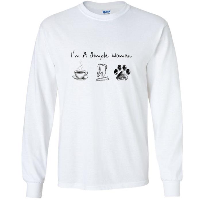 b044d9e6 premium i m a simple woman i like coffee tooth and dog paw shirt 4 - Premium I’m A Simple Woman I Like Coffee Tooth And Dog Paw shirt