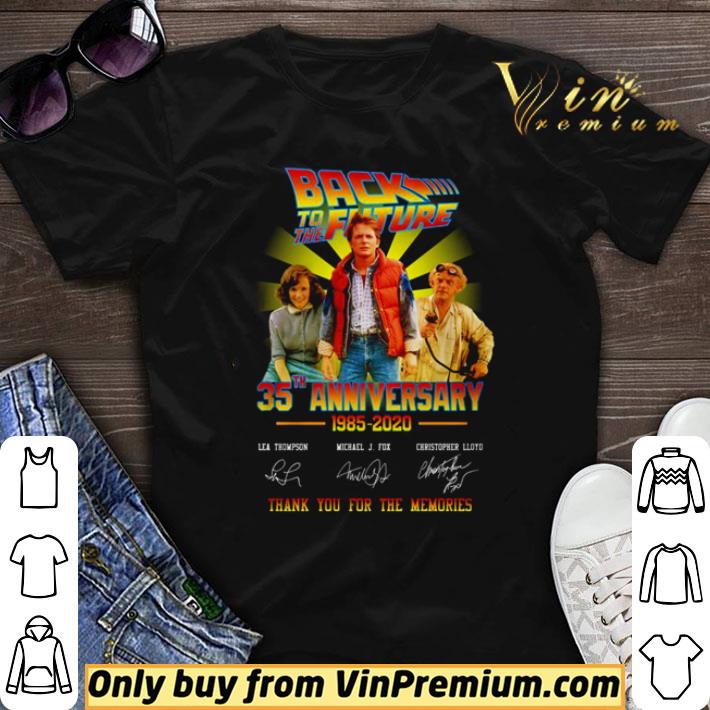 Back to the future 35th anniversary 1985 2020 signatures thank you for the memories shirt sweater