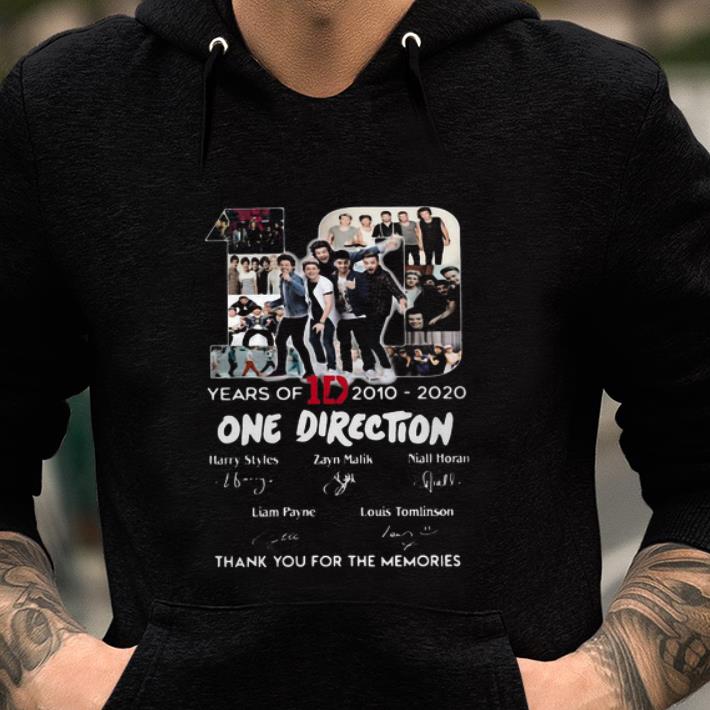 Awesome 10 Years Of 2010-2020 One Direction Band Signed Thank Memories shirt
