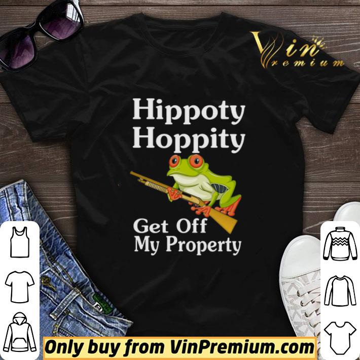 Awesome Frog Gun Hippoty Get Off My Property shirt sweater
