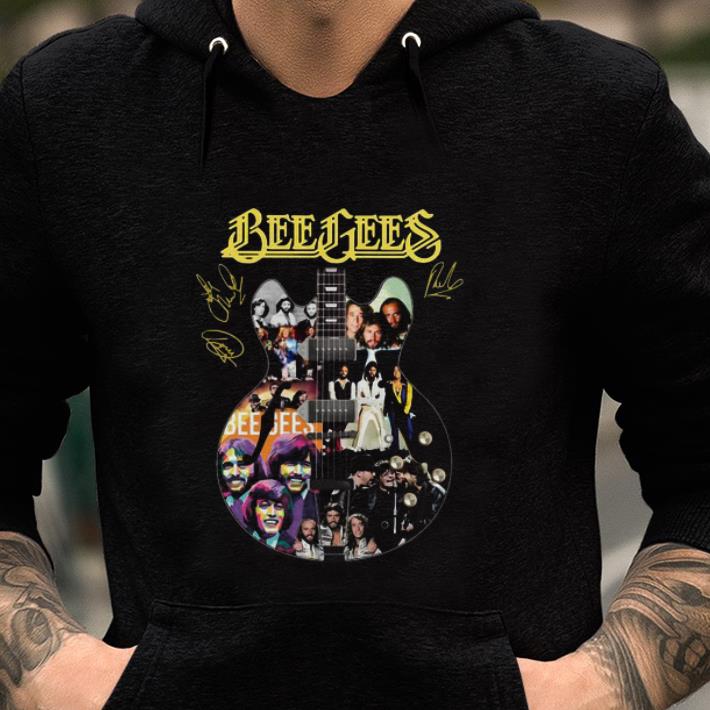 Awesome Guitar Bee Gees Band Members Signatures shirt