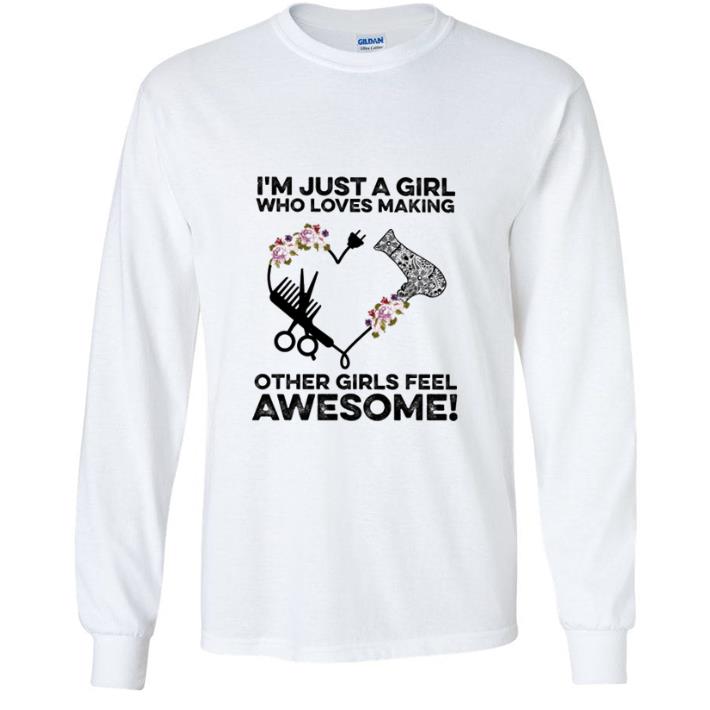 d6b24304 pretty hairstyle i m just a girl who loves making other girls feel awesome flowers shirt 4 - Pretty Hairstyle I’m Just A Girl Who Loves Making Other Girls Feel Awesome Flowers shirt