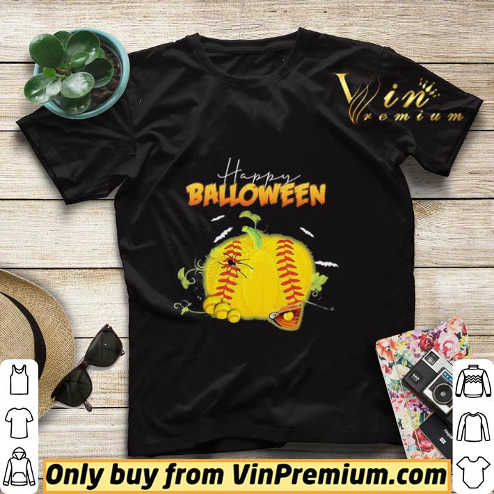 f2c544ef happy halloween balloween softball pumpkin shirt sweater 4 - Happy halloween balloween softball pumpkin shirt sweater