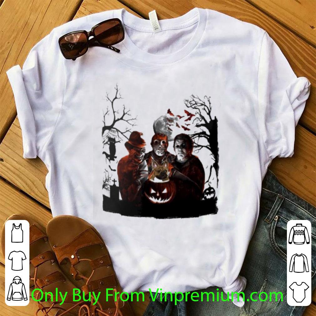 Awesome French Bulldog Pumpkin Horror Character Halloween shirt