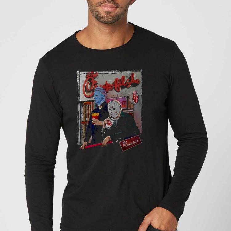 0301f5c7 michael myers and jason voorhees chick fil a shirt 4 - Michael Myers And Jason Voorhees Chick-fil-a Shirt