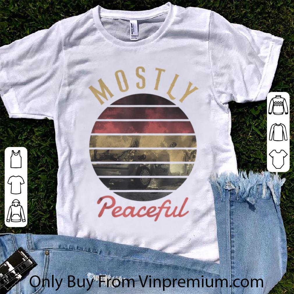 Awesome Vintage 2020 Mostly Peaceful Sarcasm Protest Election Year shirt