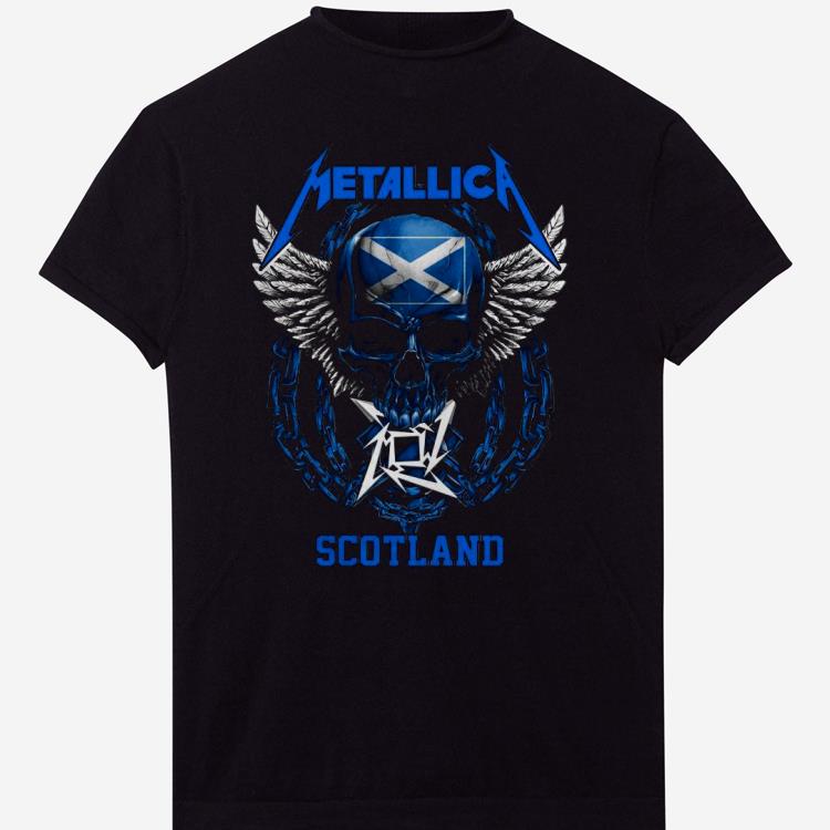 Skull Metallica Scotland Flag Shirt