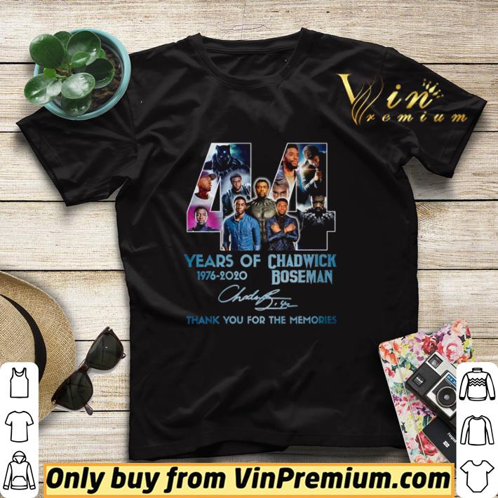 0f053894 awesome 44 years of chadwick boseman 1976 2020 thank you for the memories shirt sweater 4 - Awesome 44 years of Chadwick Boseman 1976 2020 thank you for the memories shirt sweater