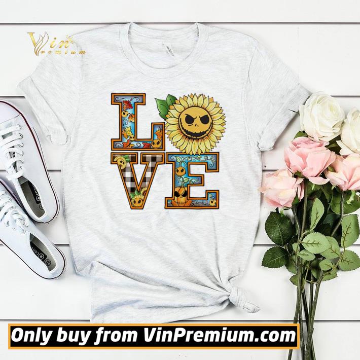 111191bf face jack skellington love halloween sunflower shirt sweater 4 - Face Jack Skellington Love Halloween sunflower shirt sweater