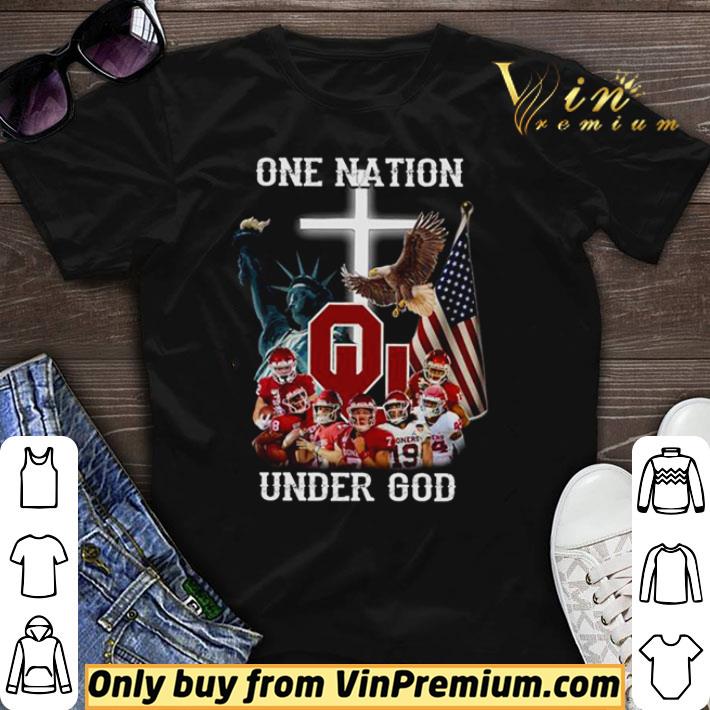 Awesome Oklahoma Sooners one nation under god American flag shirt sweater