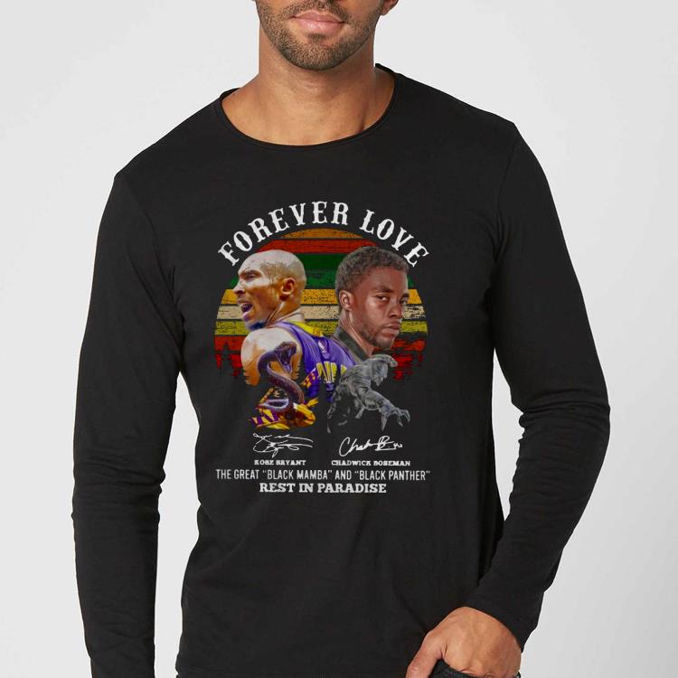 Nice Forever Love Kobe Bryant Chadwick Boseman Signatures The Great Black Mamba And Black Panther Rest In Paradise Vintage Shirt 1ff25e9e nice forever love kobe bryant chadwick boseman signatures the great black mamba and black panther rest in paradise vintage shirt 4 - Nice Forever Love Kobe Bryant Chadwick Boseman Signatures The Great Black Mamba And Black Panther Rest In Paradise Vintage Shirt