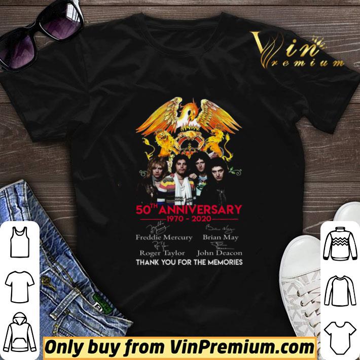 Awesome Queen 50th Anniversary 1970 2020 Signature Thank You For The Memories shirt sweater
