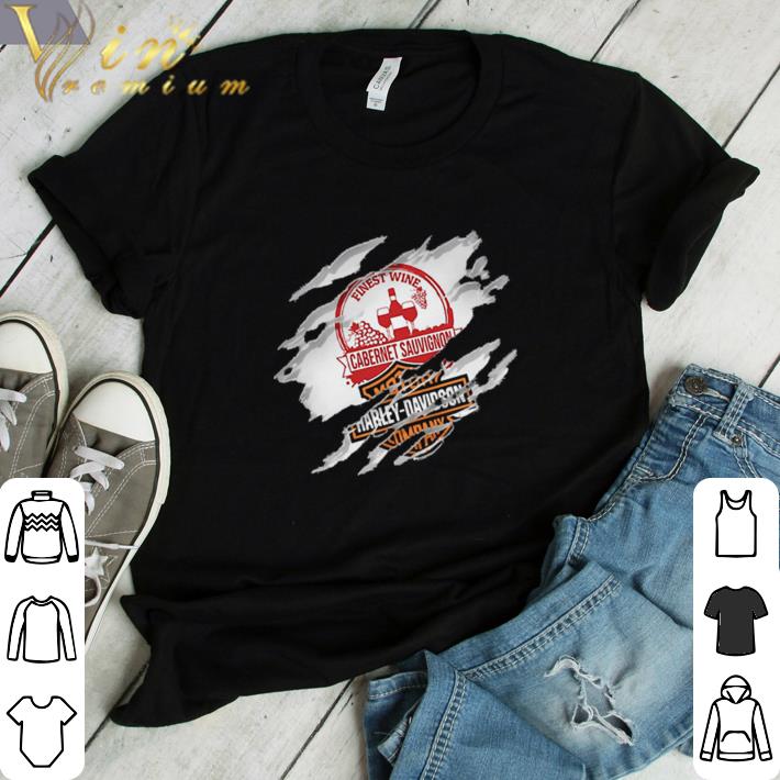 Funny Blood Inside Me Cabernet Sauvignon Motor Harley Davidson Company shirt sweater