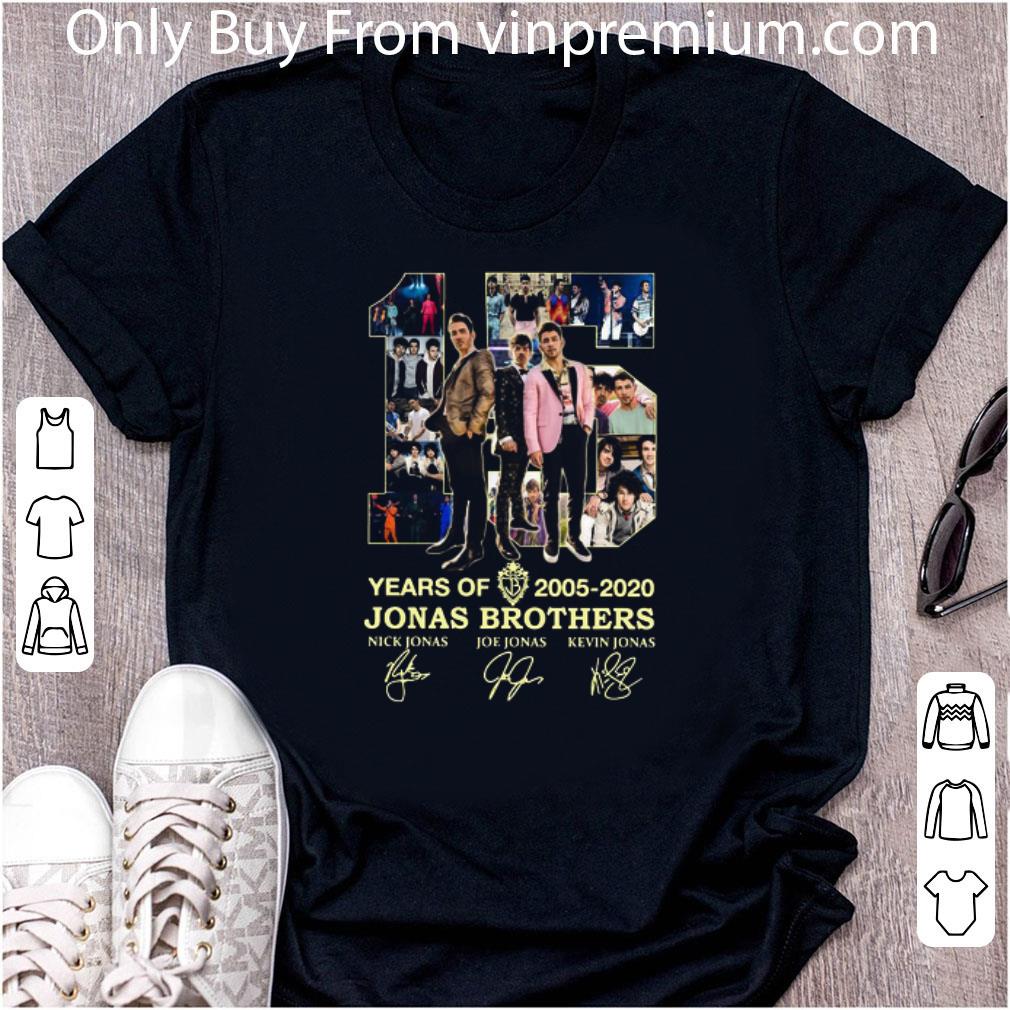 Awesome 15 Years Of 2005 2020 Jonas Brothers Signatures shirt