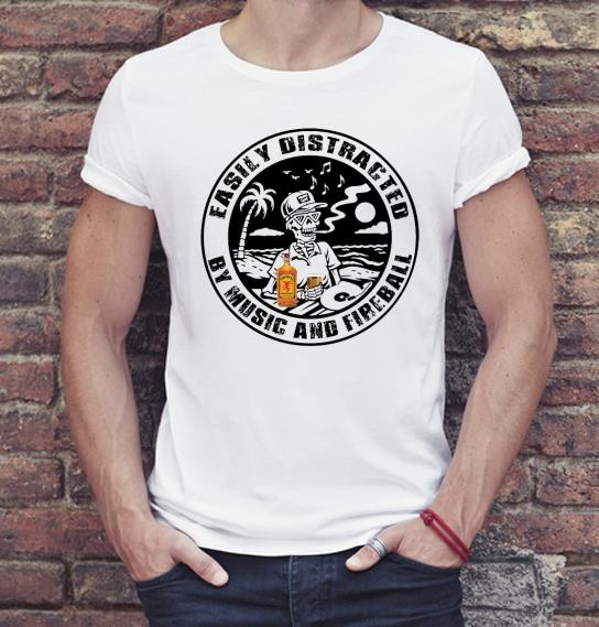 603bd16e pretty skeleton easily distracted by music and fireball shirt 4 - Pretty Skeleton easily distracted by music and Fireball Shirt