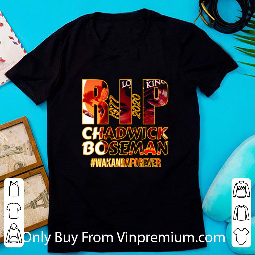 Great RIP Chadwick Boseman 1977 2020 Wakandaforever shirt