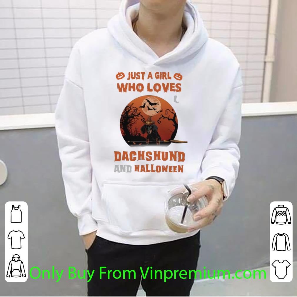 77f175aa nice just a girl who loves dachshund and halloween shirt 4 - Nice Just A Girl Who Loves Dachshund And Halloween shirt