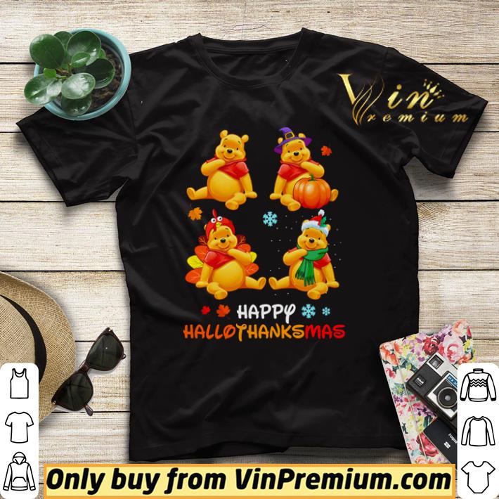 976bbfa5 nice pooh bear happy hallothanksmas shirt sweater 4 - Nice Pooh bear happy HalloThanksMas shirt sweater