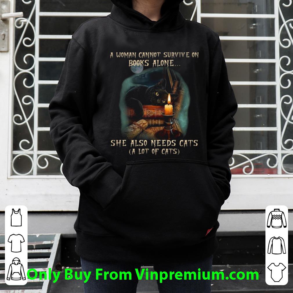 Awesome A Woman Cannot Survive On Books Alone She Also Need Cats shirt 9c12b4f3 awesome a woman cannot survive on books alone she also need cats shirt 4 - Awesome A Woman Cannot Survive On Books Alone She Also Need Cats shirt