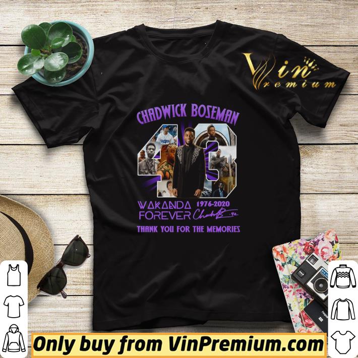 af21ff32 nice chadwick boseman wakanda forever 43 year of 1976 2020 thank you for the memories shirt sweater 4 - Nice Chadwick Boseman Wakanda Forever 43 year of 1976 2020 thank you for the memories shirt sweater