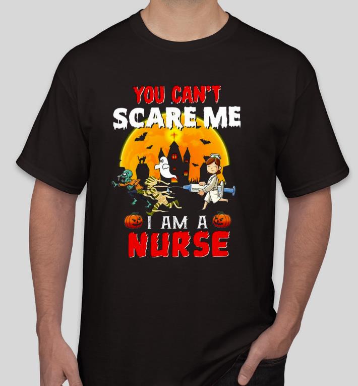bc3a55b2 nice you can t scare me i am a nurse halloween shirt 4 - Nice You can’t scare me I am a Nurse Halloween Shirt