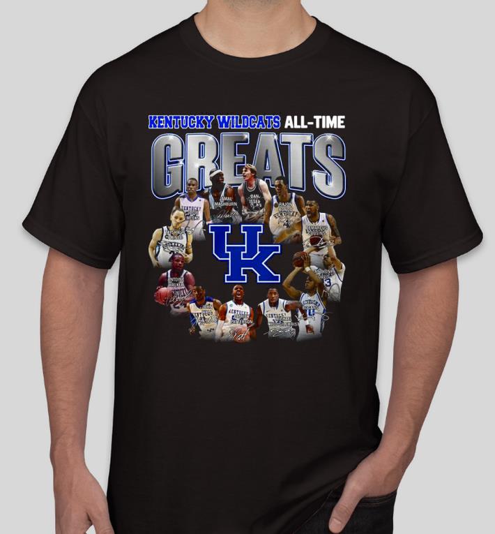 c94f3a20 nice kentucky wildcats all time greats signatures shirt 4 - Nice Kentucky Wildcats All time greats signatures Shirt