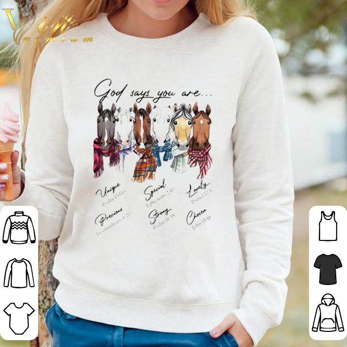 e92cdbe4 official god says you are horses unique special lovely precious strong chosen shirt sweater 4 - Official God Says You Are Horses Unique Special Lovely Precious Strong Chosen shirt sweater