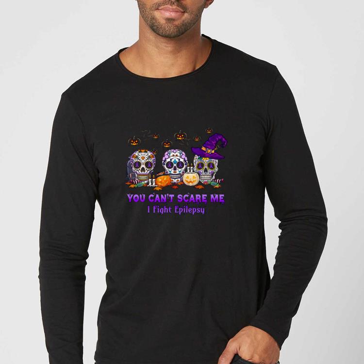 f6a20acd premium skull witch pumpkin you can t scare me i fight epilepsy shirt 4 - Premium Skull witch Pumpkin you can’t scare me I fight Epilepsy Shirt