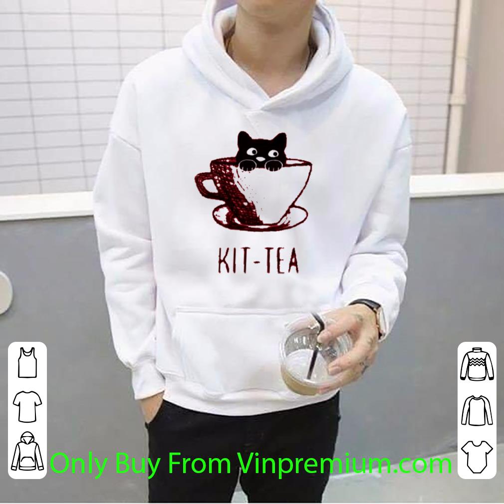 f7786aee pretty black cat on tea kit tea shirt 4 - Pretty Black Cat On Tea Kit-tea shirt