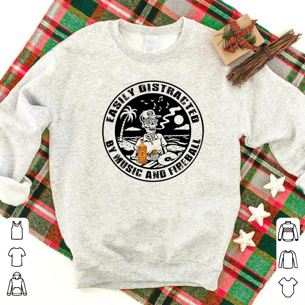 Pretty Skeleton easily distracted by music and Fireball Shirt