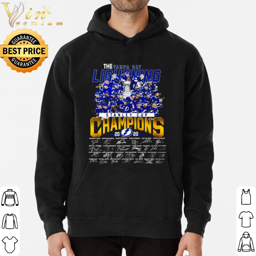 1c3a449f the tampa bay lightning stanley cup champions 2020 signature shirt 4 - The Tampa Bay Lightning Stanley cup Champions 2020 signature shirt