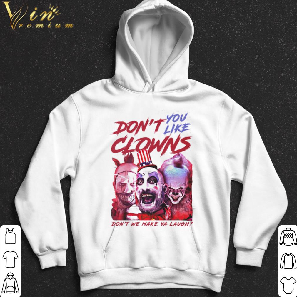54afef07 horror characters don t you like clowns don t we make ya laugh shirt 4 - Horror characters don’t you like clowns don’t we make ya laugh shirt