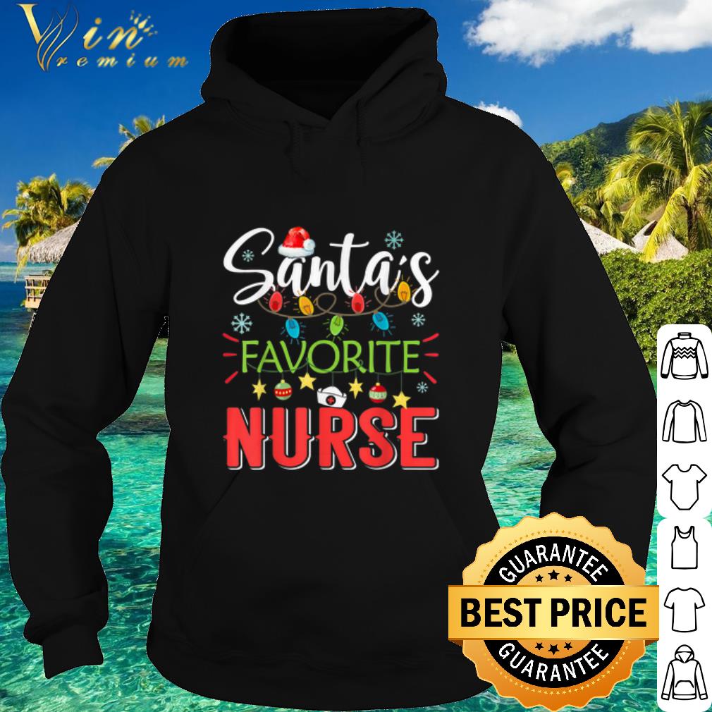 Best Santa's Favorite Nurse Light Christmas shirt 77fedfde best santa s favorite nurse light christmas shirt 4 - Best Santa's Favorite Nurse Light Christmas shirt