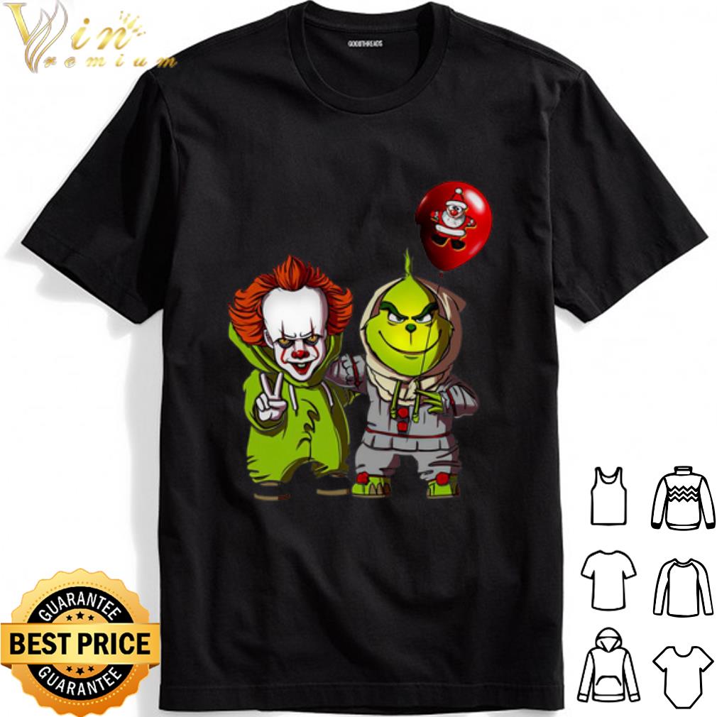 Baby Pennywise and Baby Grinch happy Halloween shirt