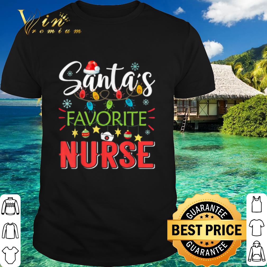 Best Santa's Favorite Nurse Light Christmas shirt