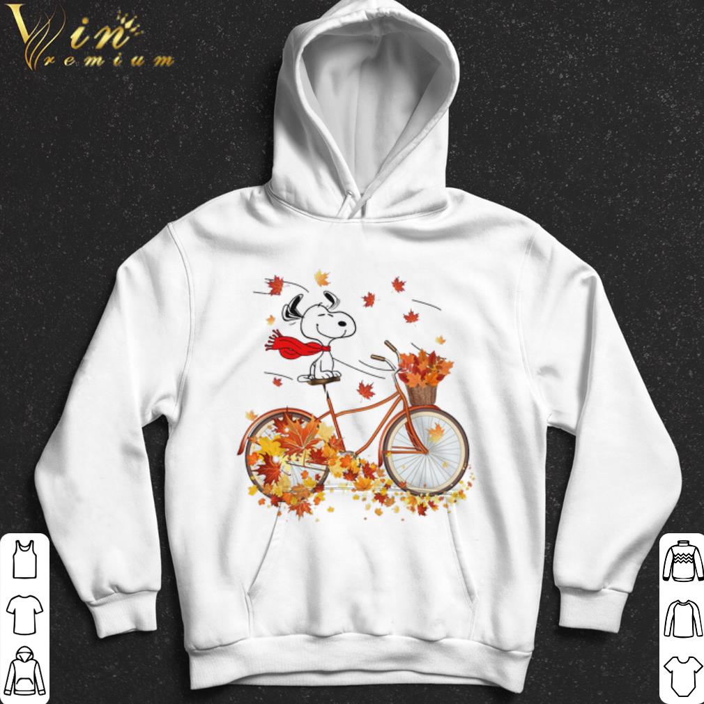 b3ea1bc7 snoopy on bicycle autumn and yellow leaves shirt 4 - Snoopy on bicycle autumn and yellow leaves shirt
