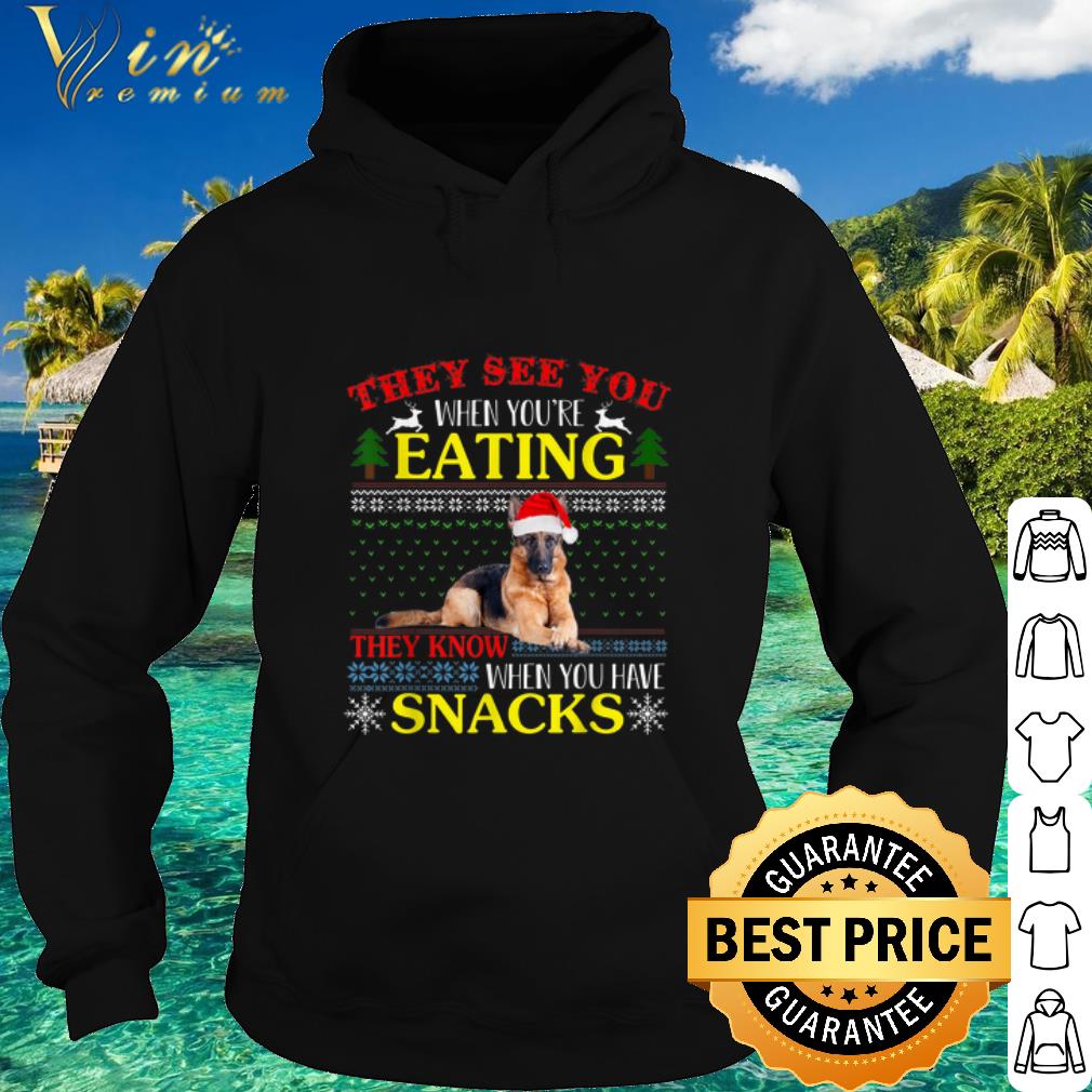 c13038ee best german shepherd they see you when you re eating christmas shirt 4 - Best German Shepherd they see you when you're eating christmas shirt
