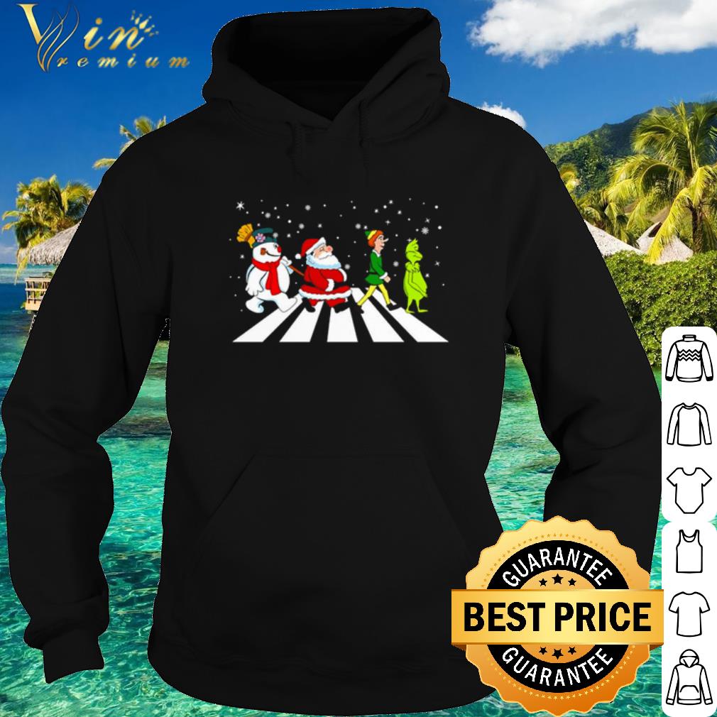 cc2a64d1 top grinch elf santa snowman road merry christmas shirt 4 - Top Grinch Elf Santa Snowman road Merry Christmas shirt