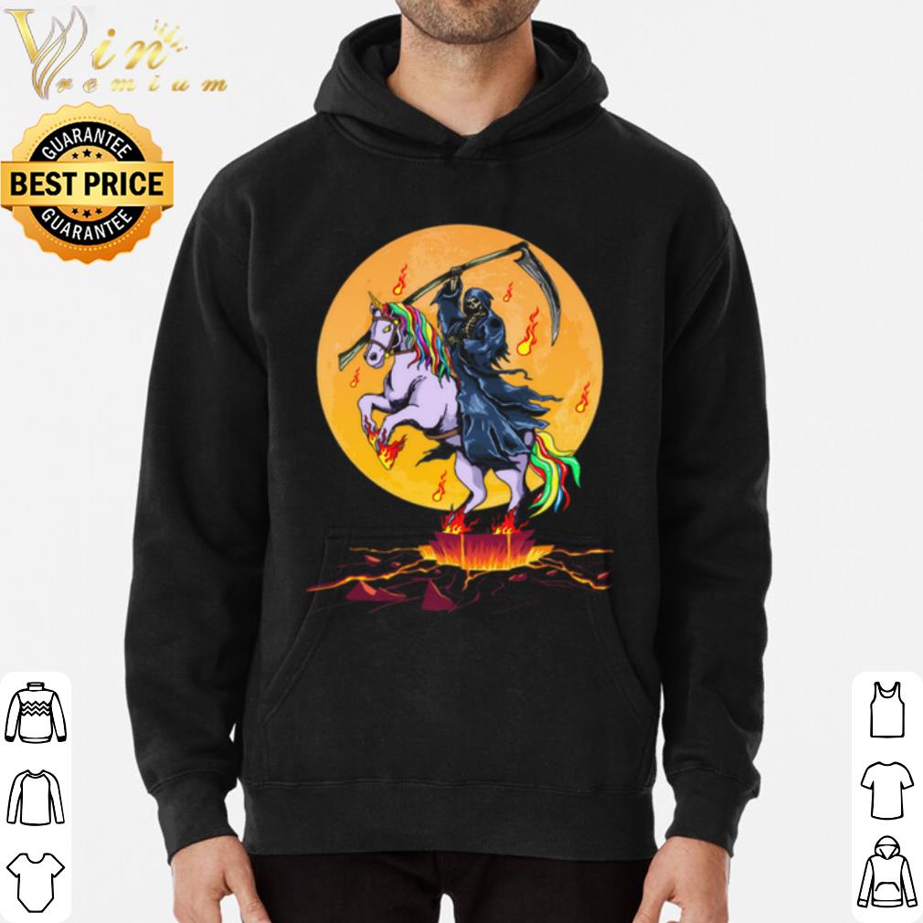 Grim Reaper riding unicorn under the moon Halloween shirt f98904ea grim reaper riding unicorn under the moon halloween shirt 4 - Grim Reaper riding unicorn under the moon Halloween shirt