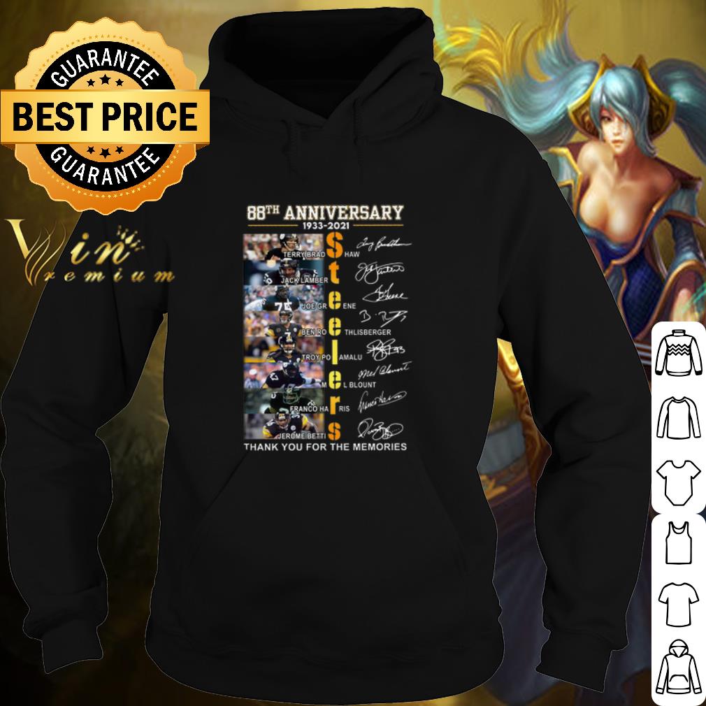 4d01d56e official anniversary 1933 2021 steelers thank you for the memories signature shirt 4 - Official Anniversary 1933 2021 Steelers thank you for the memories signature shirt