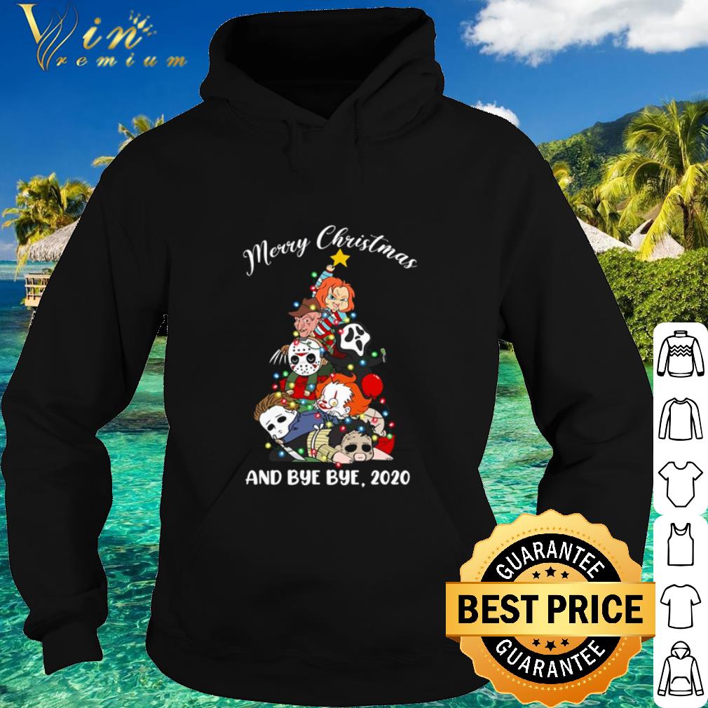 aa6923ae official chibi horror characters tree christmas merry chtistmas and bye bye shirt 4 - Official Chibi Horror characters tree christmas merry chtistmas and bye bye shirt