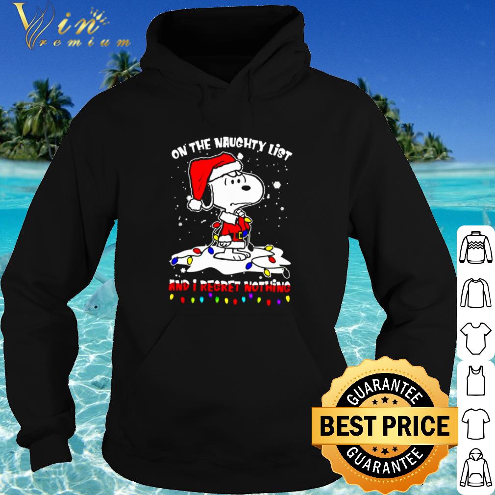 b1950600 original santa snoopy on the naughty list and i regret nothing christmas shirt 4 - Original Santa Snoopy on the naughty list and I regret nothing Christmas shirt