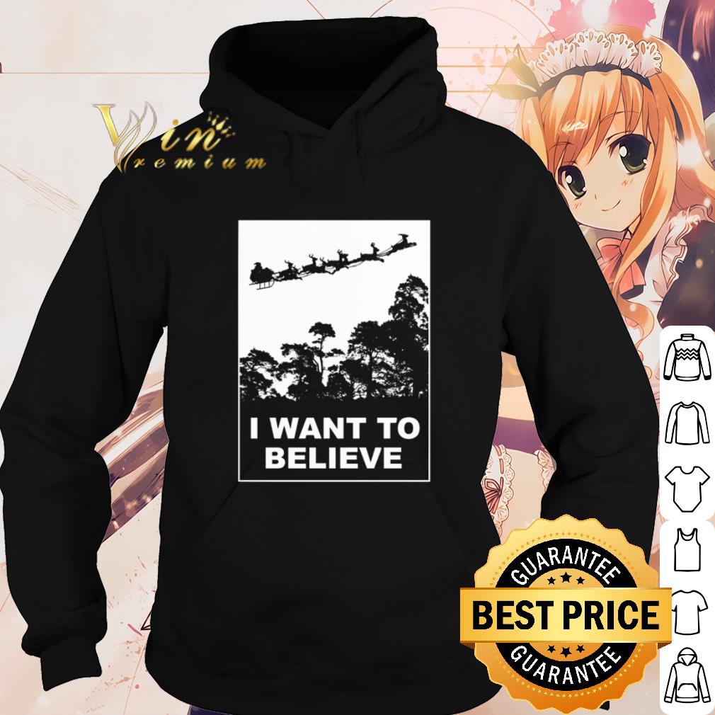 c9a9ca27 cool santa claus i want to believe shirt 4 - Cool Santa claus I want to believe shirt